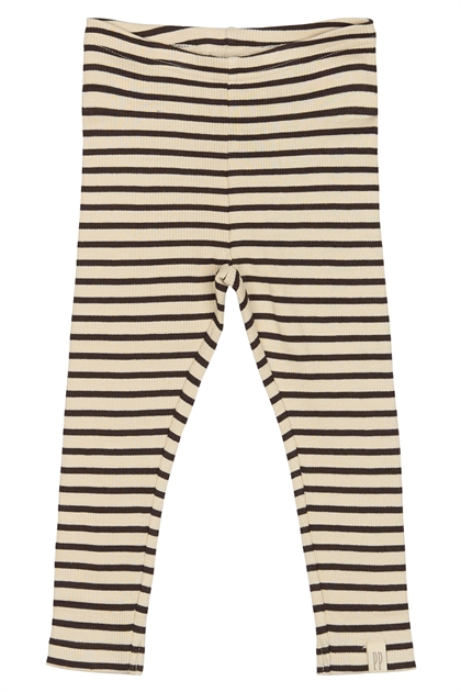 Petit Piao Legging Modal Striped - Cofee Bean/Off White 